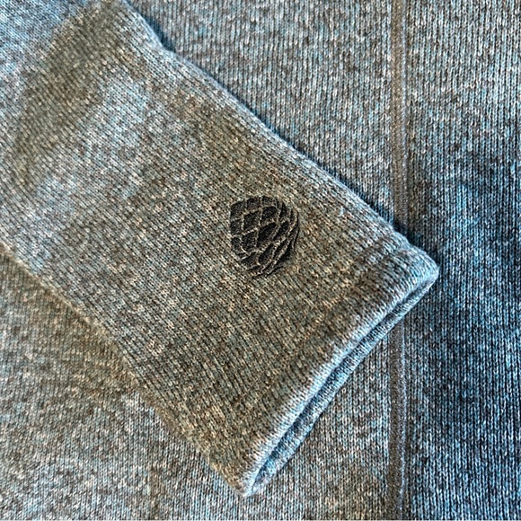 Stio Women's Heather Slate Zip Funnel Neck Sweater with Orange Trim Hoodie - Picture 5 of 10